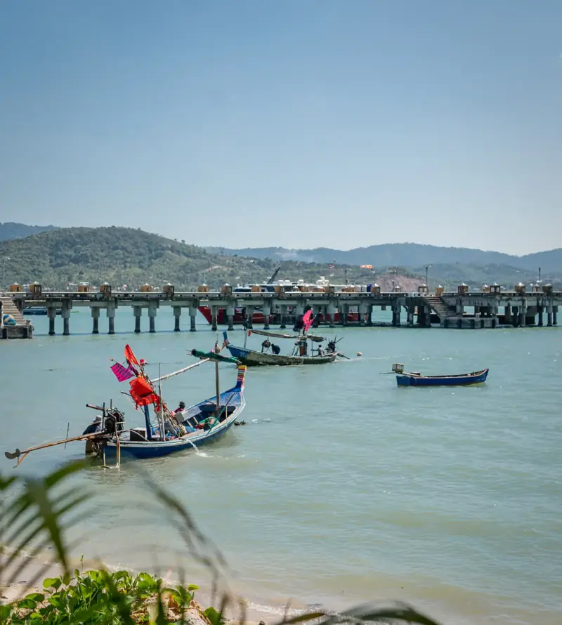 Fishing boats in the bay at Bangrak, Koh Samui